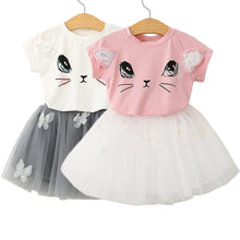 Cargar imagen en el visor de la galería, Kitty Top and Tutu Set-Furbaby Friends Gifts