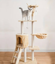 Laden Sie das Bild in den Galerie-Viewer, Large Cat Tree with Scratching Posts, Toys, Viewing Platforms and Cosy Bed-Furbaby Friends Gifts