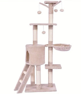 Large Cat Tree with Scratching Posts, Toys, Viewing Platforms and Cosy Bed-Furbaby Friends Gifts