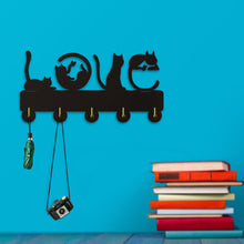 Load image into Gallery viewer, &#39;Love Cats&#39; Wooden Coat Rack-Furbaby Friends Gifts