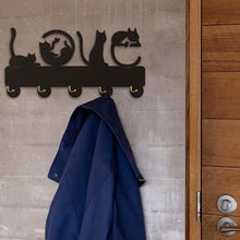 Load image into Gallery viewer, &#39;Love Cats&#39; Wooden Coat Rack-Furbaby Friends Gifts