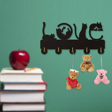 Load image into Gallery viewer, &#39;Love Cats&#39; Wooden Coat Rack-Furbaby Friends Gifts