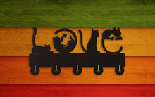 Load image into Gallery viewer, &#39;Love Cats&#39; Wooden Coat Rack-Furbaby Friends Gifts