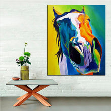 Laden Sie das Bild in den Galerie-Viewer, Nosy Horse Canvas Oil Print-Furbaby Friends Gifts