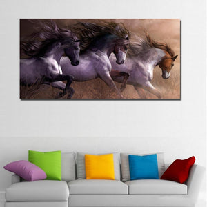 'Paint Herd' Canvas Oil Print-Furbaby Friends Gifts
