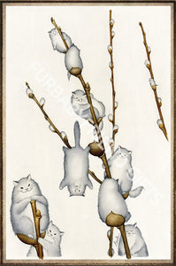 Pussywillow Kitties Wall Plaques-Furbaby Friends Gifts