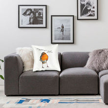 Laden Sie das Bild in den Galerie-Viewer, &#39;Robins Appear When Loved Ones Are Near&#39; Cushion Covers-Furbaby Friends Gifts