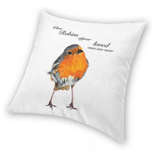 Laden Sie das Bild in den Galerie-Viewer, &#39;Robins Appear When Loved Ones Are Near&#39; Cushion Covers-Furbaby Friends Gifts