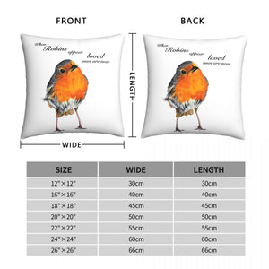 'Robins Appear When Loved Ones Are Near' Cushion Covers-Furbaby Friends Gifts