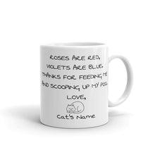 Carregar imagem no visualizador da galeria, Roses are Red....(Personalised Ceramic Cat Mug)-Furbaby Friends Gifts