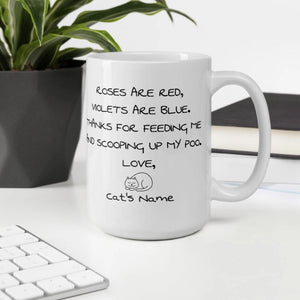 Roses are Red....(Personalised Ceramic Cat Mug)-Furbaby Friends Gifts