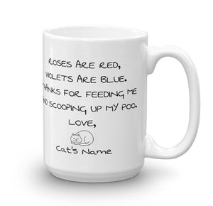 Roses are Red....(Personalised Ceramic Cat Mug)-Furbaby Friends Gifts