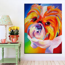 Charger l&#39;image dans la galerie, Shih Tzu Canvas Oil Print-Furbaby Friends Gifts