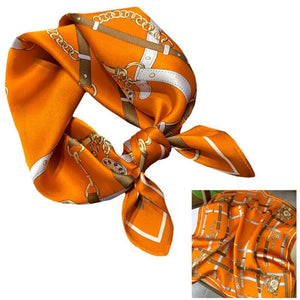 Silk Equestrian Pattern Scarves-Furbaby Friends Gifts