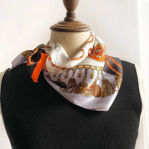 Silk Equestrian Pattern Scarves-Furbaby Friends Gifts