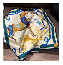 Load image into Gallery viewer, Silk Equestrian Pattern Scarves-Furbaby Friends Gifts