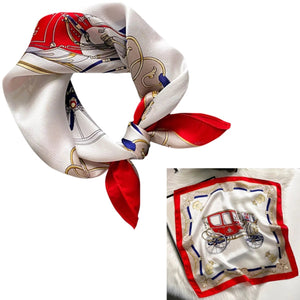 Silk Equestrian Pattern Scarves-Furbaby Friends Gifts