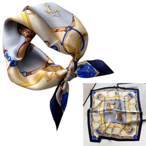 Silk Equestrian Pattern Scarves-Furbaby Friends Gifts