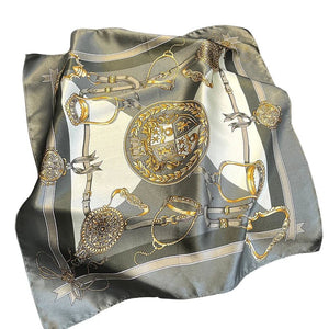 Silk Equestrian Pattern Scarves-Furbaby Friends Gifts