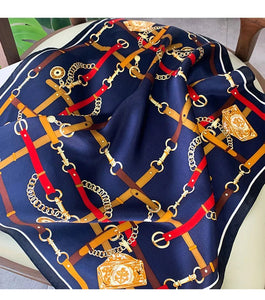 Silk Equestrian Pattern Scarves-Furbaby Friends Gifts