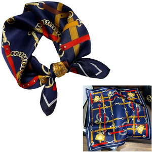 Silk Equestrian Pattern Scarves-Furbaby Friends Gifts