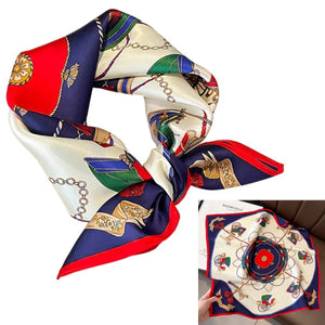 Silk Equestrian Pattern Scarves-Furbaby Friends Gifts