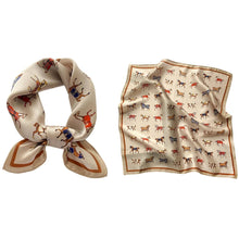 Load image into Gallery viewer, Silk Equestrian Pattern Scarves-Furbaby Friends Gifts