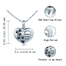 Load image into Gallery viewer, Silver Ashes Pendant &amp; Chain-Furbaby Friends Gifts