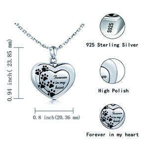 Silver Ashes Pendant & Chain-Furbaby Friends Gifts