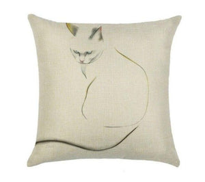 Sleeping Kitties Linen Cushion Covers-Furbaby Friends Gifts