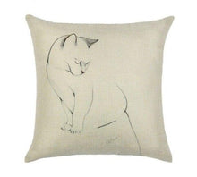 Cargar imagen en el visor de la galería, Sleeping Kitties Linen Cushion Covers-Furbaby Friends Gifts