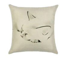 Cargar imagen en el visor de la galería, Sleeping Kitties Linen Cushion Covers-Furbaby Friends Gifts