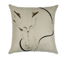 Cargar imagen en el visor de la galería, Sleeping Kitties Linen Cushion Covers-Furbaby Friends Gifts