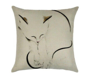 Sleeping Kitties Linen Cushion Covers-Furbaby Friends Gifts