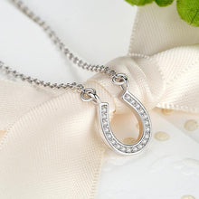 Load image into Gallery viewer, Sterling Silver Horseshoe Necklace-Furbaby Friends Gifts