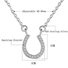 Cargar imagen en el visor de la galería, Sterling Silver Horseshoe Necklace-Furbaby Friends Gifts