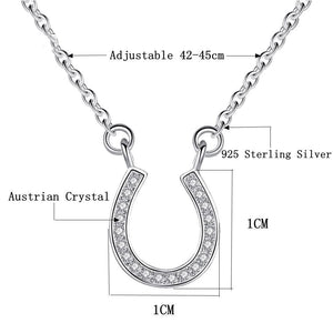 Sterling Silver Horseshoe Necklace-Furbaby Friends Gifts