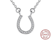 Load image into Gallery viewer, Sterling Silver Horseshoe Necklace-Furbaby Friends Gifts