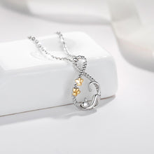 Laden Sie das Bild in den Galerie-Viewer, Sterling Silver &#39;Sleeping Cat&#39; Pendant Necklace-Furbaby Friends Gifts