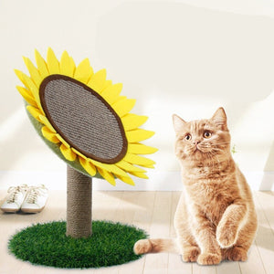 Sunflower Cat Scratching Post-Furbaby Friends Gifts