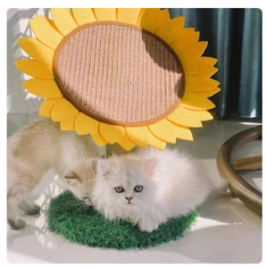 Sunflower Cat Scratching Post-Furbaby Friends Gifts