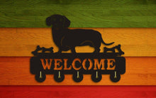 Load image into Gallery viewer, &#39;Welcome Doxie&#39; Wooden Coat Rack-Furbaby Friends Gifts