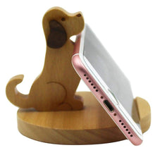 Load image into Gallery viewer, Wooden Puppy Phone Holder-Furbaby Friends Gifts