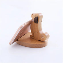 Load image into Gallery viewer, Wooden Puppy Phone Holder-Furbaby Friends Gifts