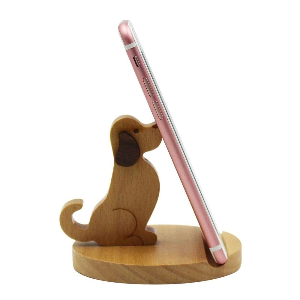 Wooden Puppy Phone Holder-Furbaby Friends Gifts